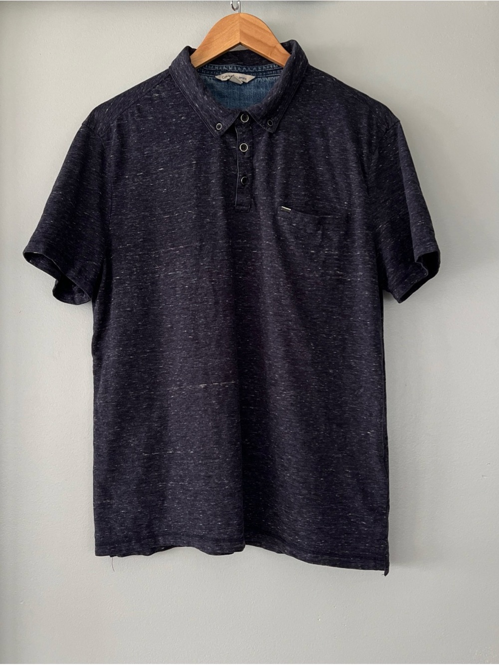 Calvin Klein Jeans Men's Short Sleeve Polo - Navy Heather